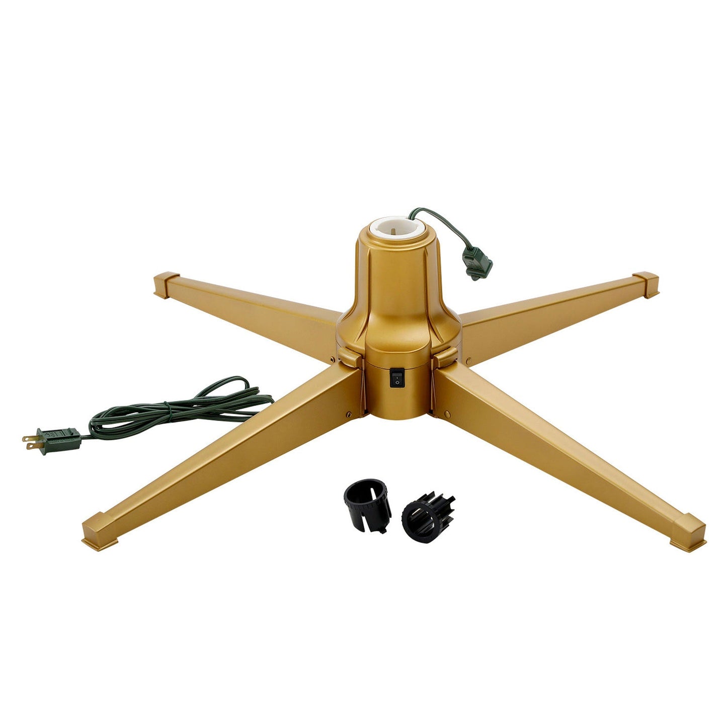 Home Heritage Rotating Tree Stand Base with Cascade Quick Set 5-Ft Pre-Lit Tree