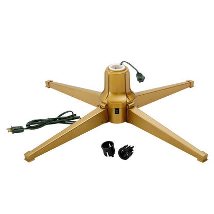 Home Heritage Rotating Tree Stand Base with Cascade Quick Set 5-Ft Pre-Lit Tree