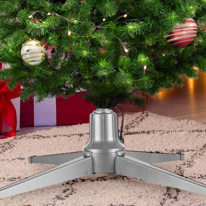 Home Heritage Rotating Tree Stand Base w/7' Brighampton Spruce Christmas Tree