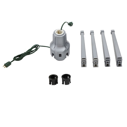 Home Heritage Rotating Tree Stand Base with Cascade Quick Set 5-Ft Pre-Lit Tree