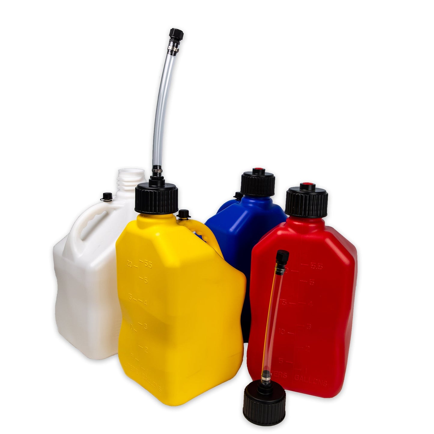 Bushman 4 Pack U-Jug Storage Jug, Portable Plastic Container, 5.5 Gal, Red - Find Fresh Goods