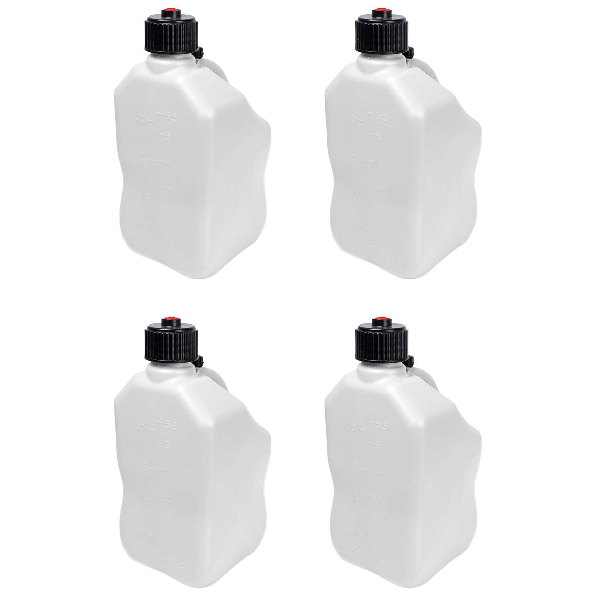 Bushman 4 Pack U-Jug Storage Jug, Portable Plastic Container, 5.5Gal, White - Find Fresh Goods