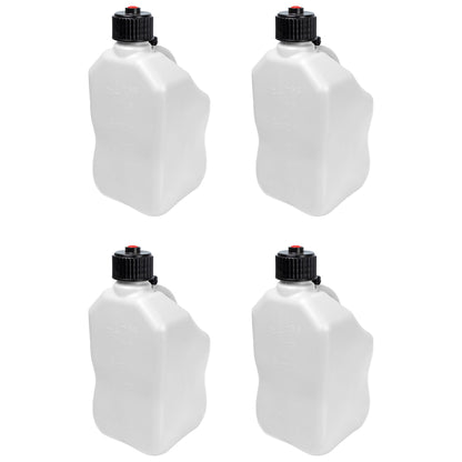 Bushman 4 Pack U-Jug Storage Jug, Portable Plastic Container, 5.5Gal, White - Find Fresh Goods