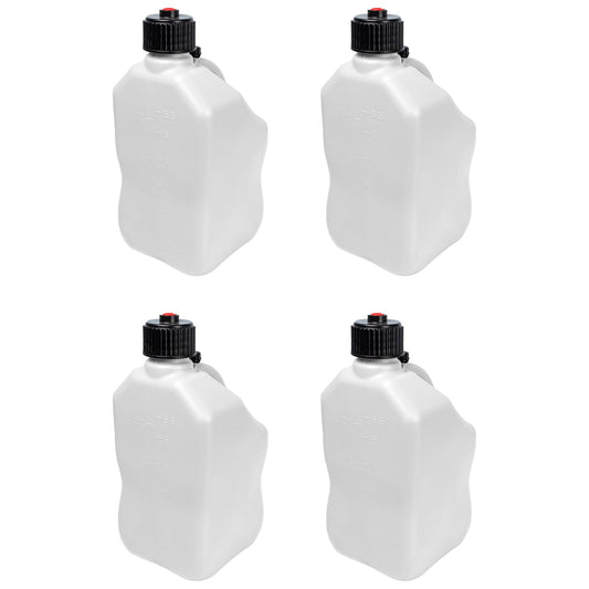 Bushman 4 Pack U-Jug Storage Jug, Portable Plastic Container, 5.5Gal, White - Find Fresh Goods