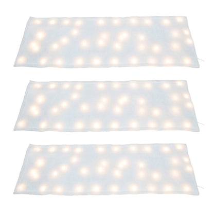 ProductWorks 3 Pack Pre-Lit Snow Cover Blanket Holiday Decoration, 60" x 15"