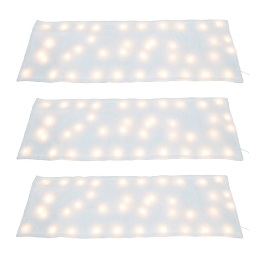 ProductWorks 3 Pack Pre-Lit Snow Cover Blanket Holiday Decoration, 60" x 15"