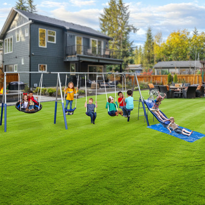 XDP Recreation Fun Always Outdoor Playground with Water Slide & Super Disc Swing