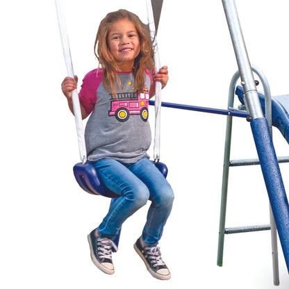 XDP Recreation Fun Always Outdoor Playground with Water Slide & Super Disc Swing