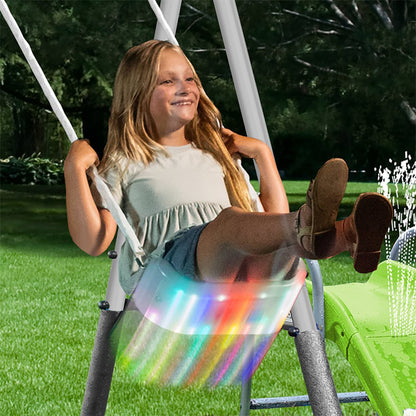 XDP Recreation Playground Park with Water Slide and Triple Fun Go Round