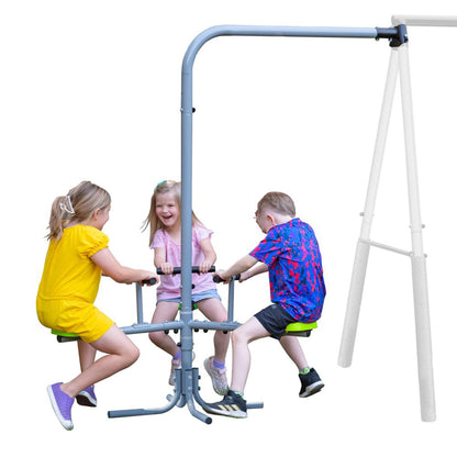 XDP Recreation Playground Park with Water Slide and Triple Fun Go Round