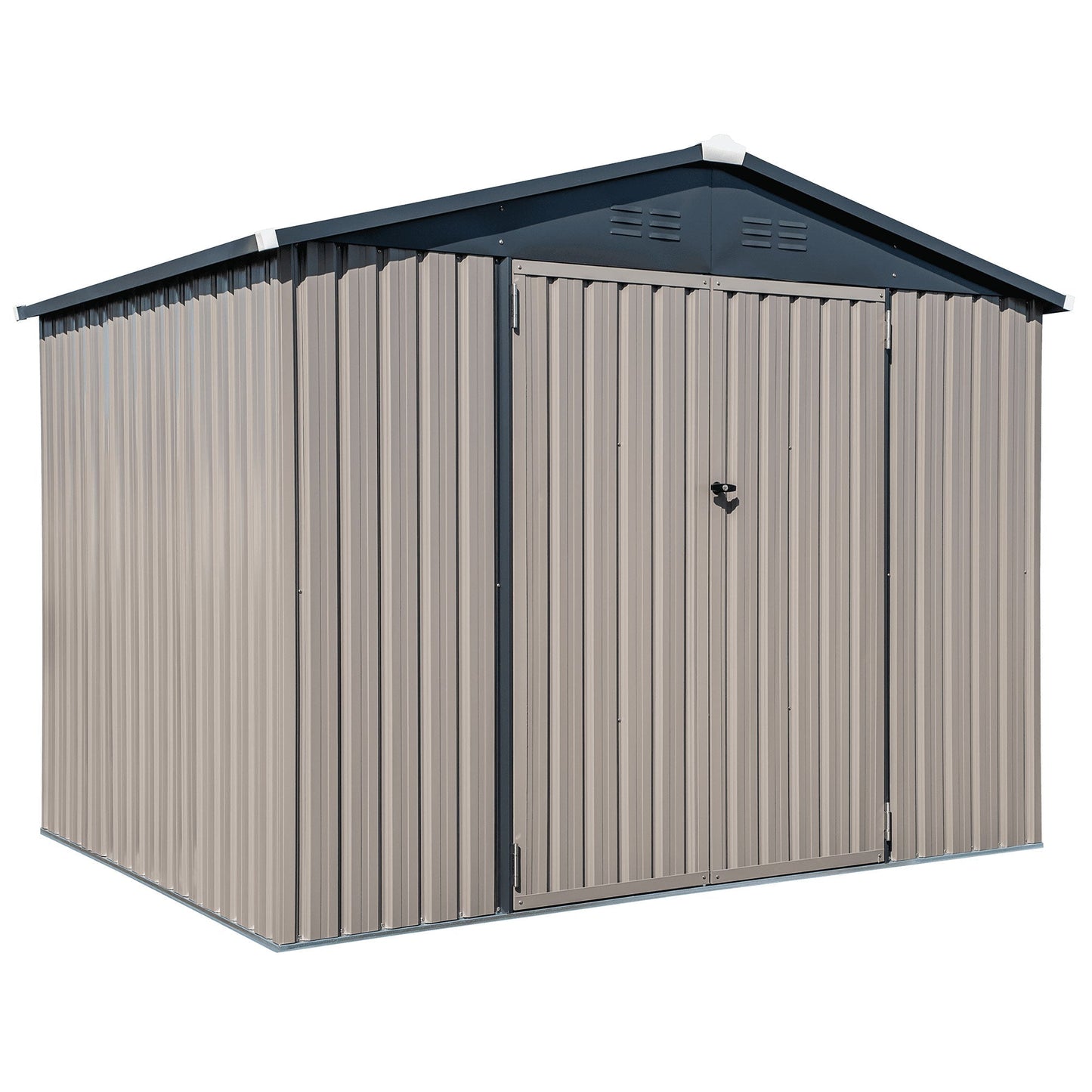 COVER-IT Metal Lockable Storage Shed for Outdoor or Backyard Storage, 8' x 6'
