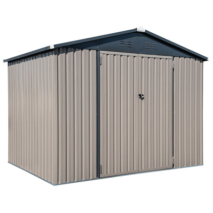 COVER-IT Metal Lockable Storage Shed for Outdoor or Backyard Storage, 8' x 6'