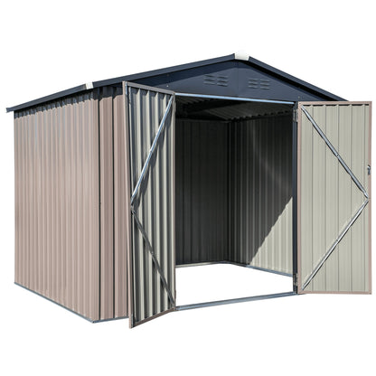 COVER-IT Metal Lockable Storage Shed for Outdoor or Backyard Storage, 8' x 6'