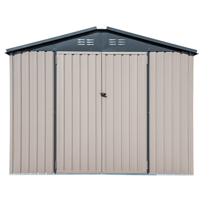 COVER-IT Metal Lockable Storage Shed for Outdoor or Backyard Storage, 8' x 6'