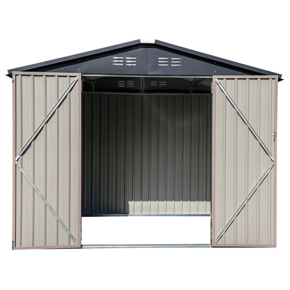 COVER-IT Metal Lockable Storage Shed for Outdoor or Backyard Storage, 8' x 6'