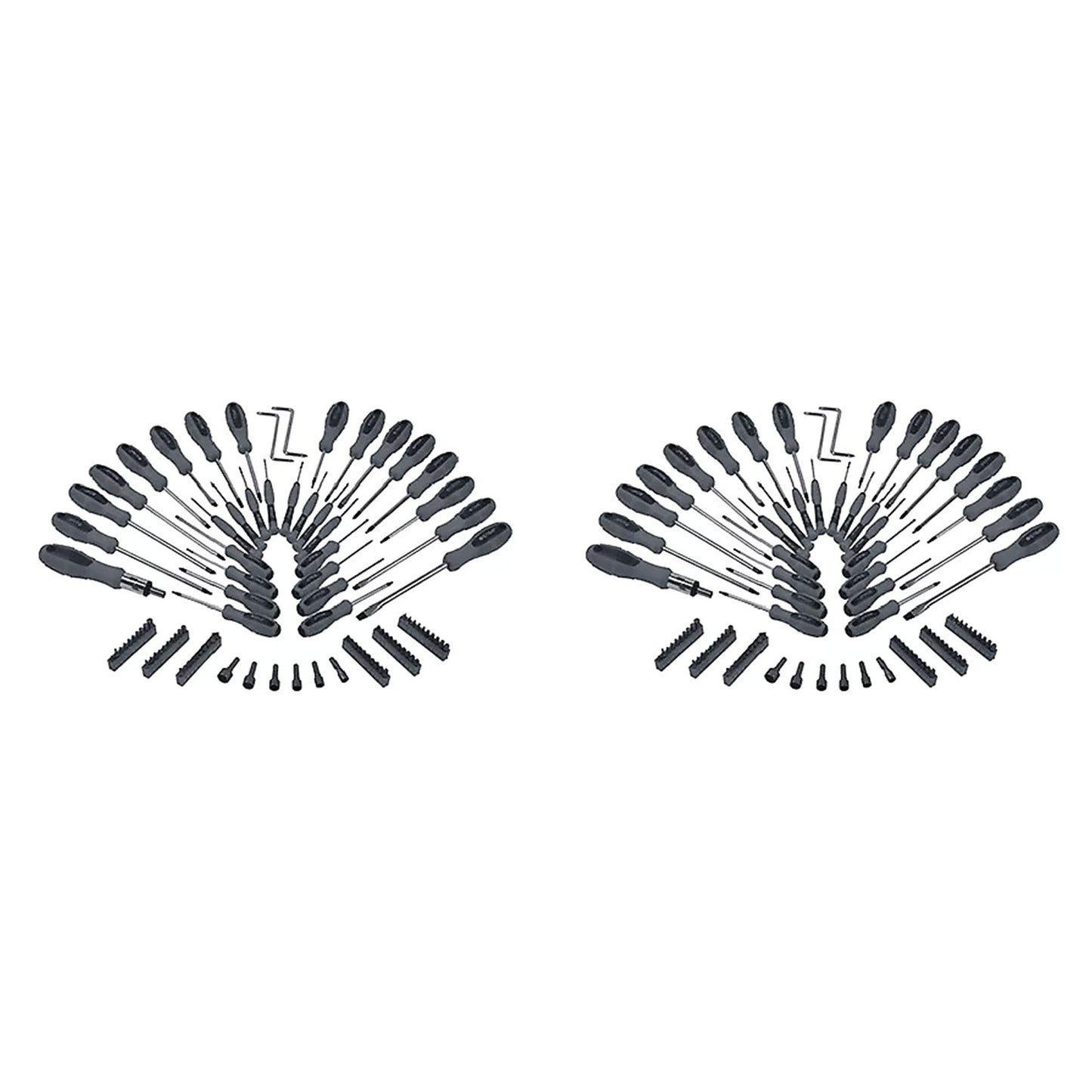 Master Mechanic 2 Pack Screwdriver & Bits Made of Chrome Vanadium Steel, 100 Pc