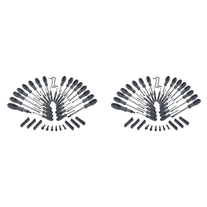 Master Mechanic 2 Pack Screwdriver & Bits Made of Chrome Vanadium Steel, 100 Pc