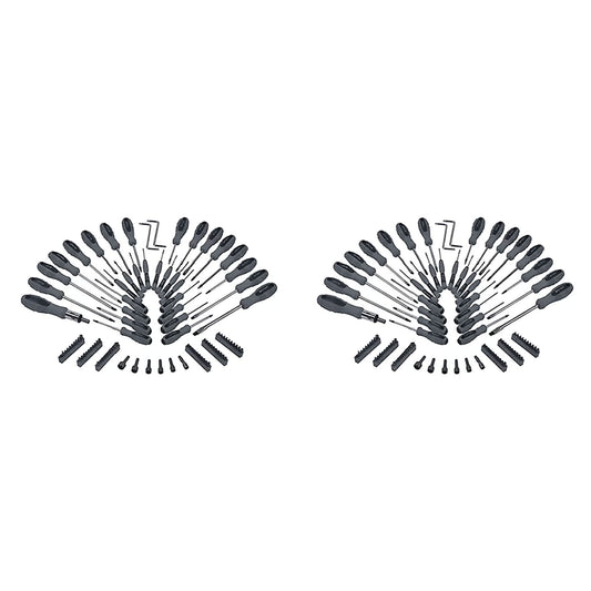 Master Mechanic 2 Pack Screwdriver & Bits Made of Chrome Vanadium Steel, 100 Pc