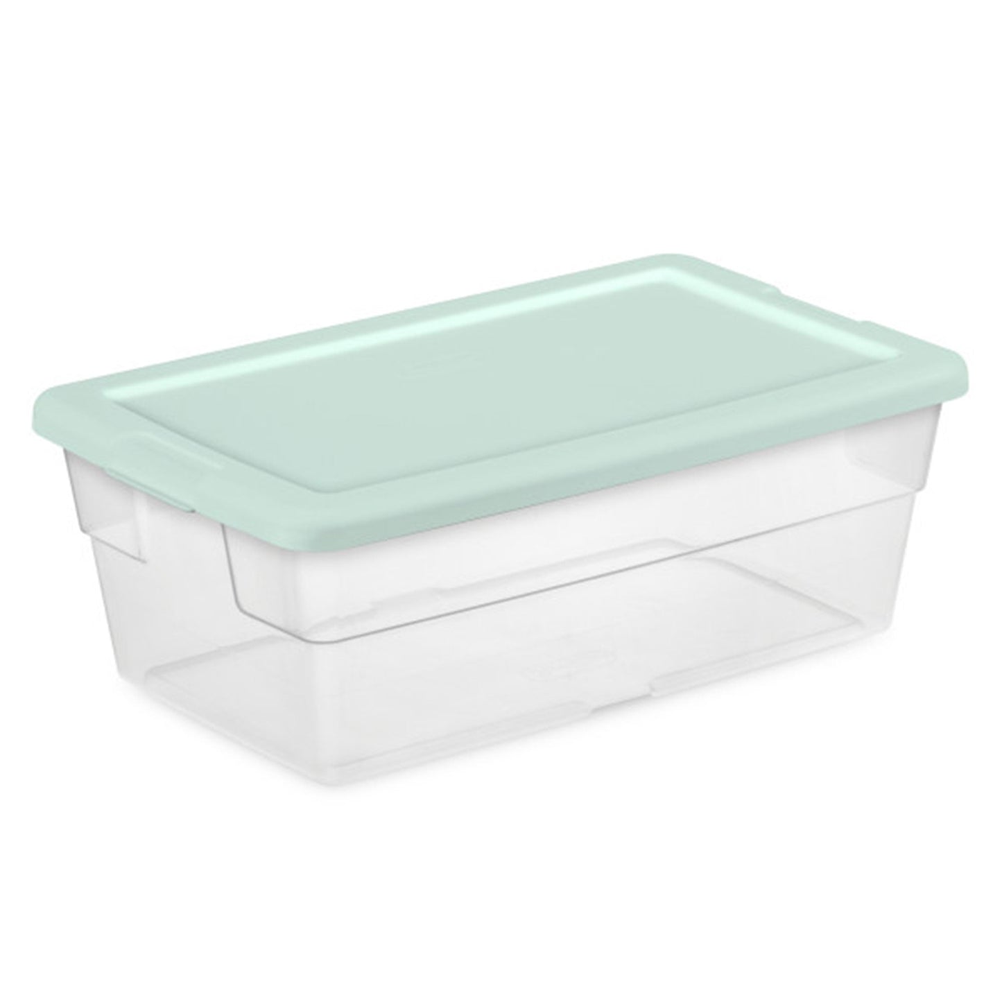 Sterilite 6 Quart Storage Box Stackable Bin with Lid, Plastic Container, 5 Pack