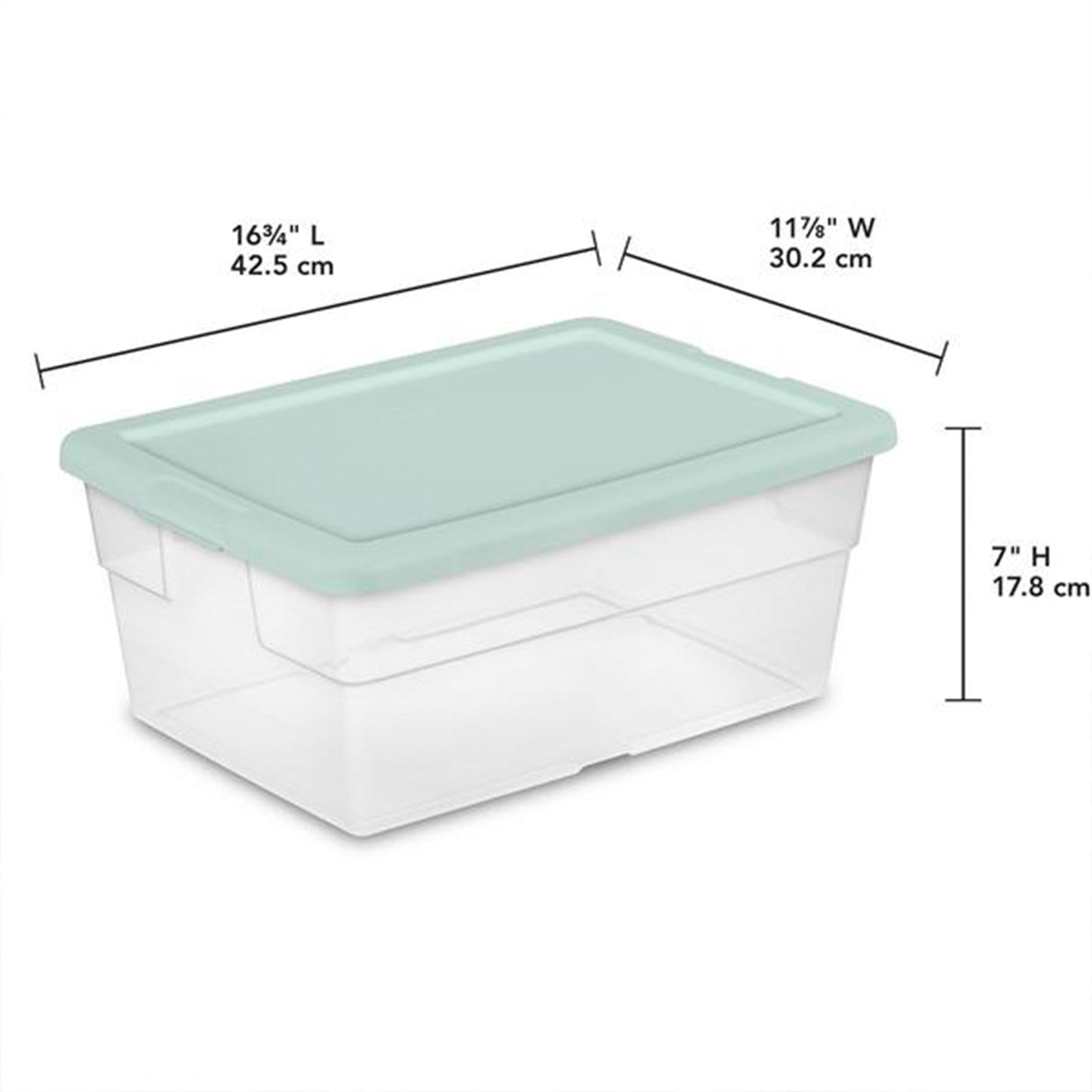 Sterilite 24 Pack 16 Quart Stacking Storage Box Container Tub with Lid, Clear