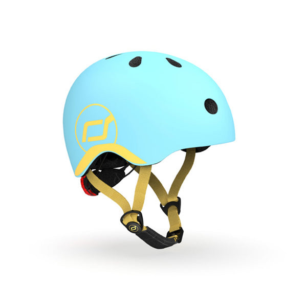 Scoot & Ride Toddler Kids Bike and Scooter Helmet with LED Light, XXS, Blueberry