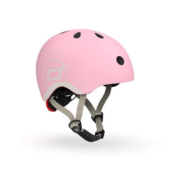 Scoot & Ride Toddler Kids Bike and Scooter Helmet with LED Light, XXS, Rose