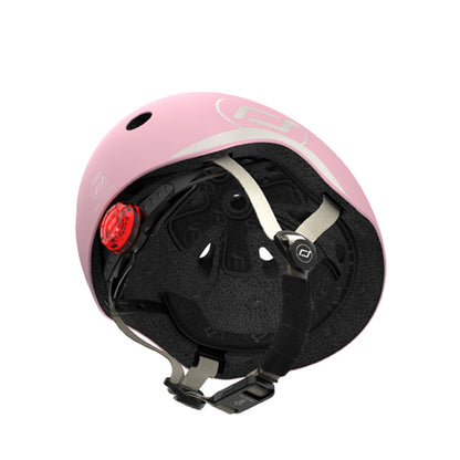 Scoot & Ride Toddler Kids Bike and Scooter Helmet with LED Light, XXS, Rose