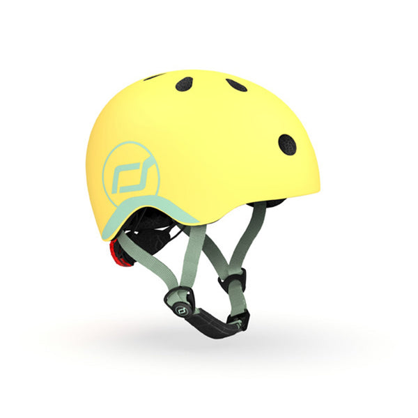 Scoot & Ride Toddler Kids Bike and Scooter Helmet with LED Light, XXS, Lemon