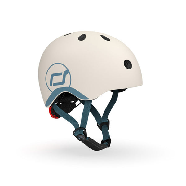 Scoot & Ride Toddler Kids Bike and Scooter Helmet with LED Light, XXS, Ash