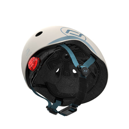 Scoot & Ride Toddler Kids Bike and Scooter Helmet with LED Light, XXS, Ash
