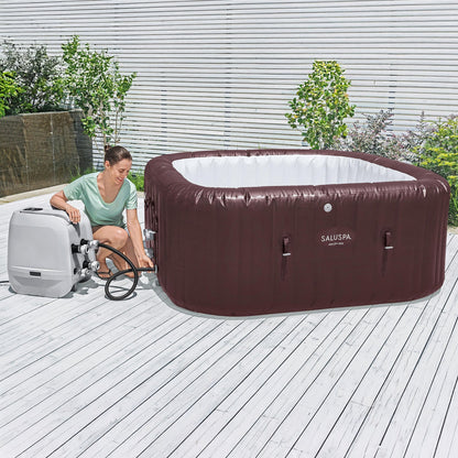 Bestway SaluSpa Maldives 5-7 Person Energy-Efficient HydroJet Inflatable Hot Tub