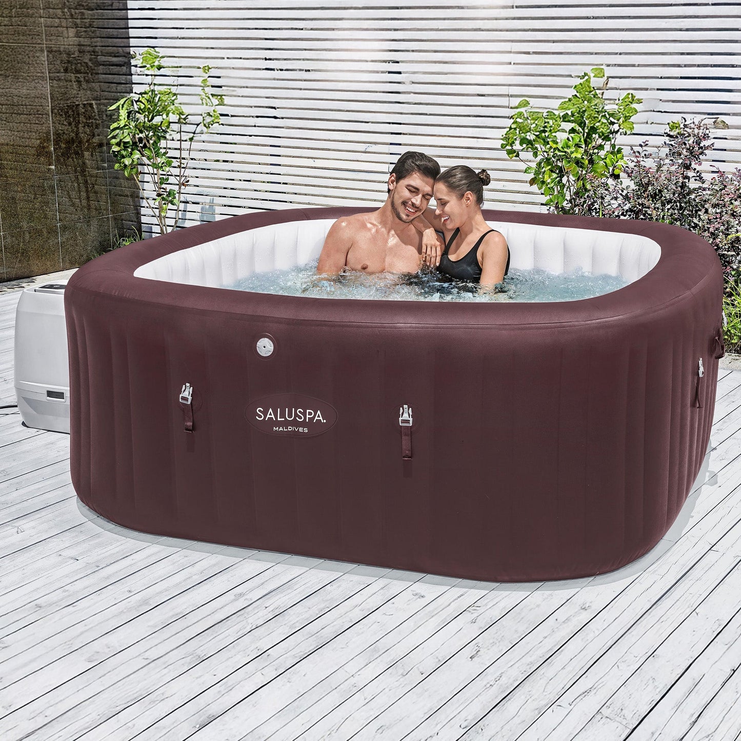 Bestway SaluSpa Maldives 5-7 Person Energy-Efficient HydroJet Inflatable Hot Tub