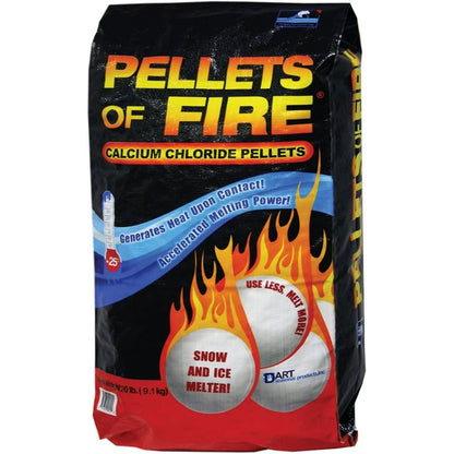 Snow Joe Pellets of Fire Ice Melter for Driveways & Sidewalks, 20 lbs, AZ-PF-20