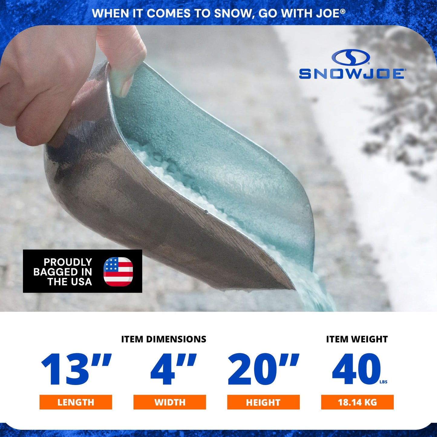 Snow Joe Exclusive Frosty's Nightmare Ice Salt Melt Blend Bag, 40 lbs, AZ-FN-40