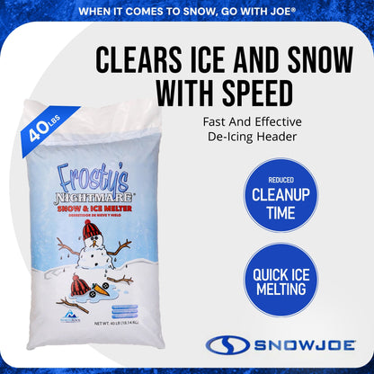 Snow Joe Exclusive Frosty's Nightmare Ice Salt Melt Blend Bag, 40 lbs, AZ-FN-40