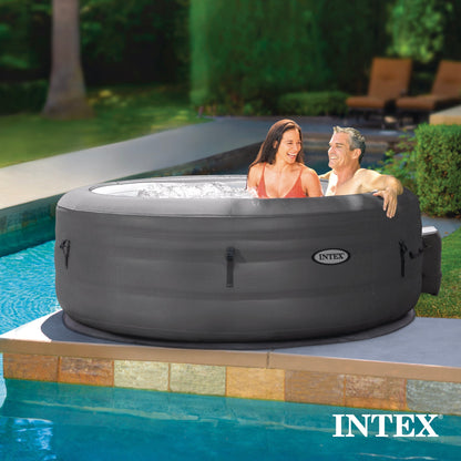 Intex SimpleSpa Bubble Massage 6 Person Inflatable Hot Tub with Energy Cover