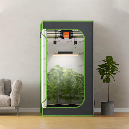 Vevor Inline Duct Fan w/Temperature and Humidity Controller for Hydroponics, 4"