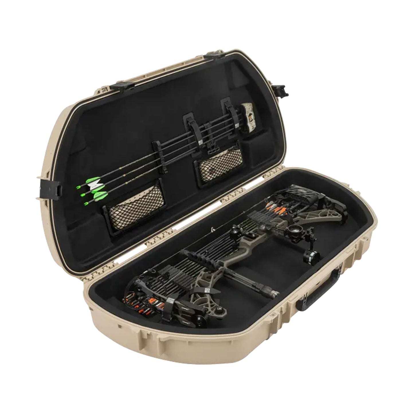 SKB Hard Protective Storage Case, Archery Bow & Arrow iSeries Shaped Case, Tan