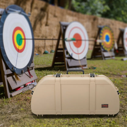 SKB Hard Protective Storage Case, Archery Bow & Arrow iSeries Shaped Case, Tan