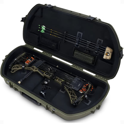SKB Hard Protective Storage Case, Archery Bow & Arrow iSeries Shaped Case, Green