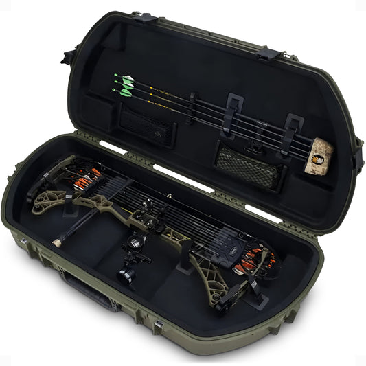 SKB Hard Protective Storage Case, Archery Bow & Arrow iSeries Shaped Case, Green