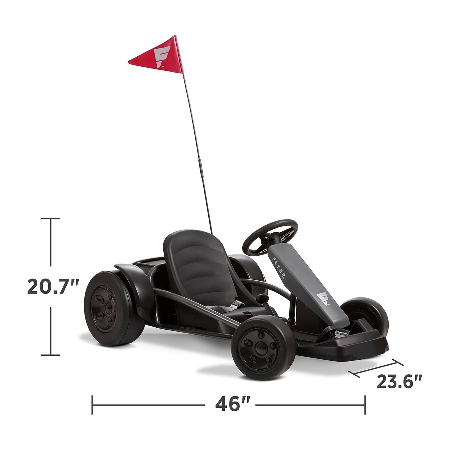 Radio Flyer 36V Battery-Powered Kids Electric Go-Kart, Grey - Find Fresh Goods