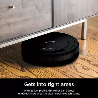 Shark ION Robot Vacuum, Wi-Fi Connected With Bonus Dual Edge Side Brushes, Black