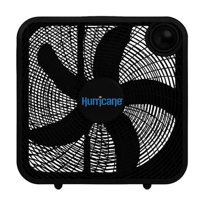Hurricane 20" Classic Series Floor Box Fan with 3 Speed Settings, Black, 2 Pack