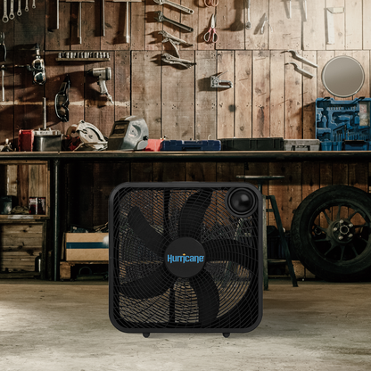 Hurricane 20 Inch Classic Series Floor Box Fan with 3 Speed Settings, Black