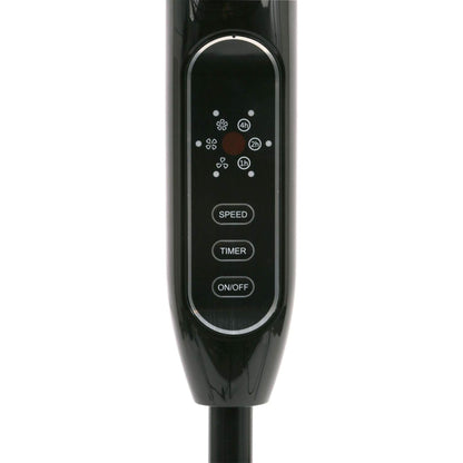 Hurricane Supreme 16" 3 Speed Oscillating Stand Pedestal Fan with Remote, Black