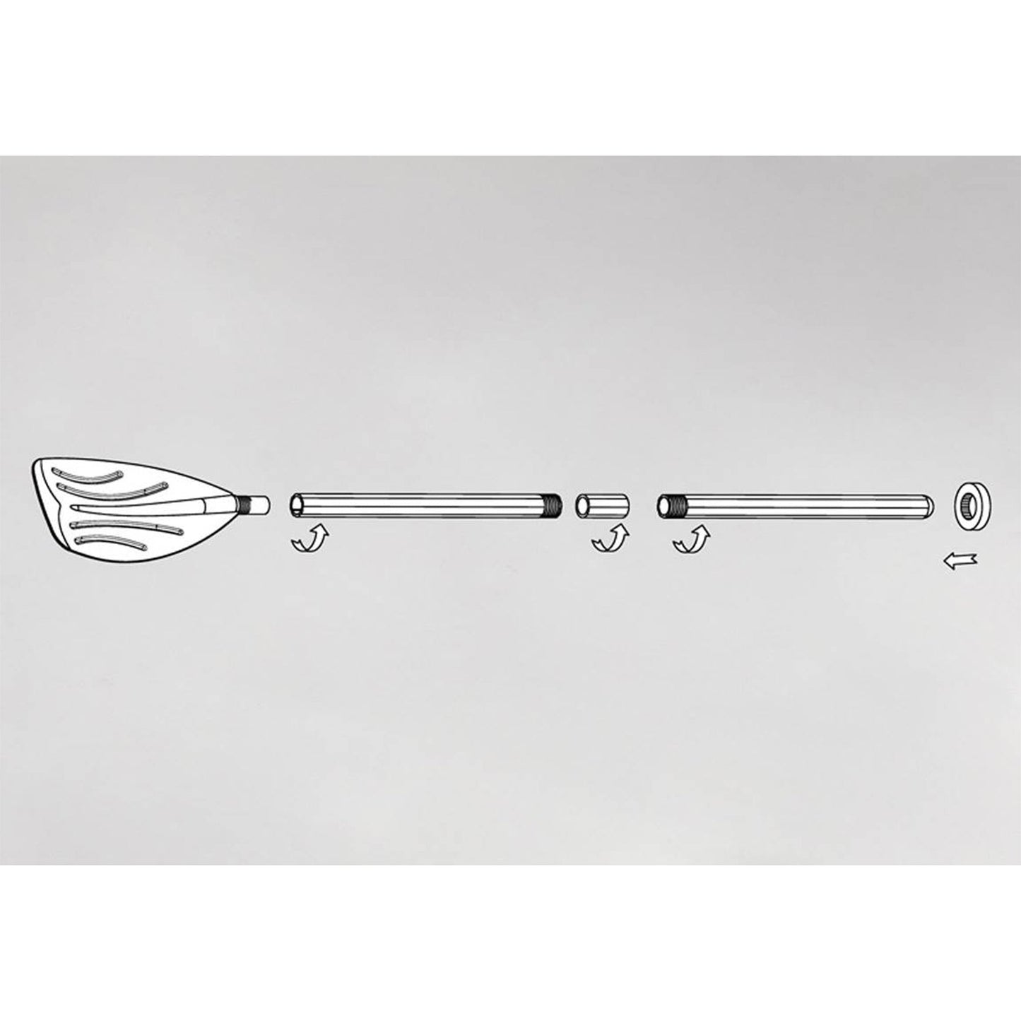 Intex Set of 48" Paddles Plastic Ribbed French Oars for Inflatable Boat (Pair)