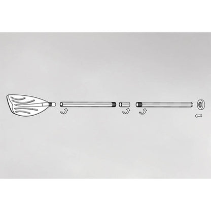 Intex Set of 48" Paddles Plastic Ribbed French Oars for Inflatable Boat (Pair)