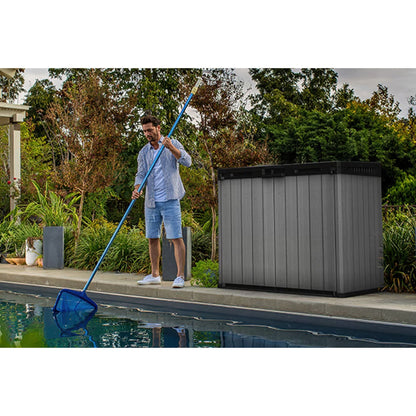 Keter Outdoor Storage Shed, Durable Resin, Compact, Store-It-Out Darwin, Grey