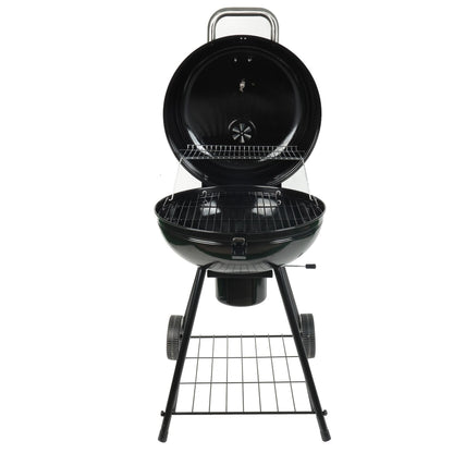 Grill Boss 22" Kettle Charcoal Grill, Porcelain Lid, Large Cooking Area, Black